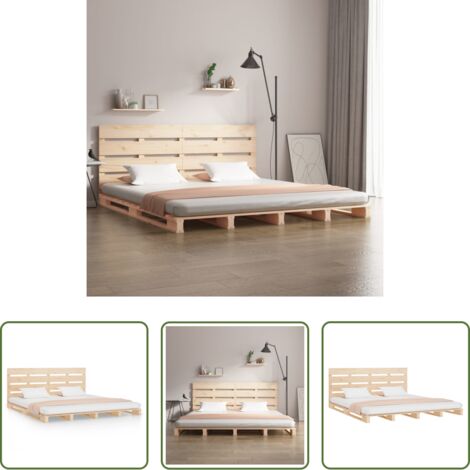 Giroletto senza materasso -  Giroletto senza Materasso 140x200 cm in Legno Massello di Pino