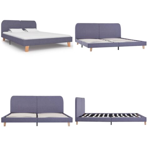 Giroletto senza Materasso Grigio Chiaro 180x200 cm Tessuto - Giroletto con testiera - Giroletto grigio chiaro