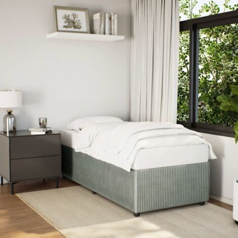 Giroletto senza Materasso Grigio Chiaro 80x200 cm Velluto vidaXL