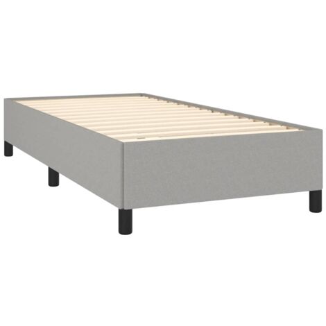 Giroletto senza Materasso Grigio Chiaro 90x200 cm Tessuto vidaXL
