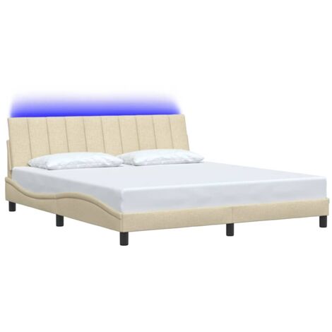Giroletto senza Materasso Hanko Crema 180x200 cm in Tessuto vidaXL