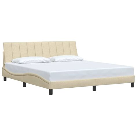 Giroletto senza Materasso Hanko Crema 180x200 cm in Tessuto vidaXL
