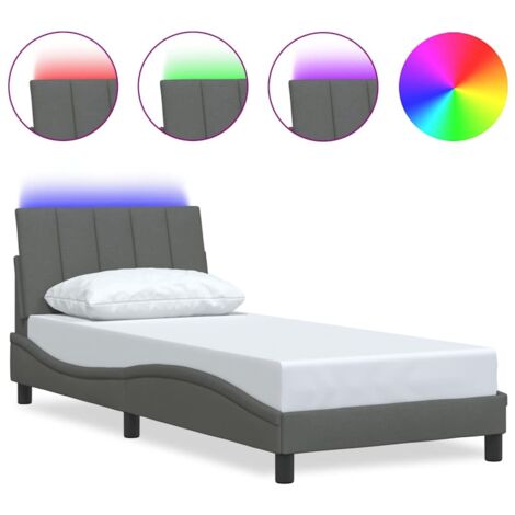 Giroletto senza Materasso Hanko Grigio Scuro 80x200 cm Tessuto vidaXL