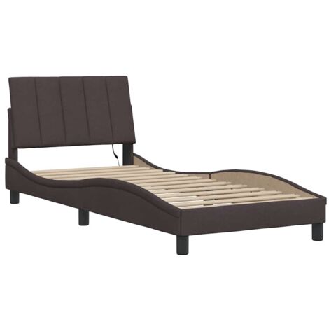 Giroletto senza Materasso Hanko Marrone Scuro 80x200 cm Tessuto vidaXL