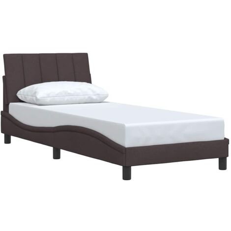 Giroletto senza Materasso Hanko Marrone Scuro 80x200 cm Tessuto vidaXL