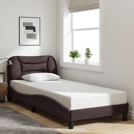 Giroletto senza Materasso Hvar Marrone Scuro 90x190 cm Tessuto vidaXL