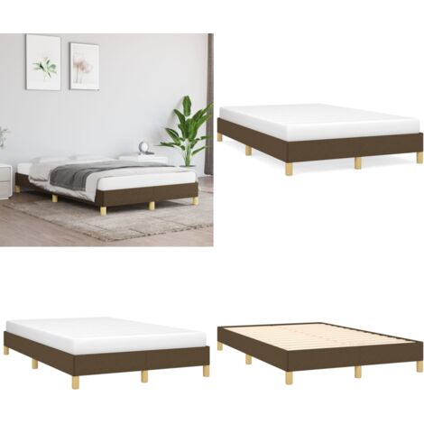 Giroletto senza Materasso Marrone Scuro 120x200 cm Tessuto - Materasso giroletto - Letto a giroletto