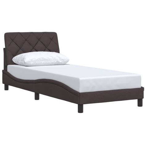 Giroletto senza Materasso Marrone Scuro 90x190 cm Tessuto vidaXL