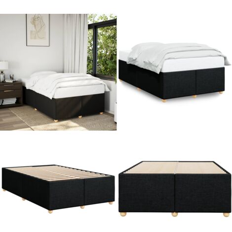 Giroletto senza Materasso Nero 120x190 cm in Tessuto - Materasso per letto - Letto in tessuto