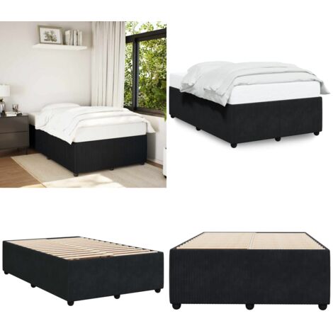 Giroletto senza Materasso Nero 120x190 cm Velluto - Materasso - Letto