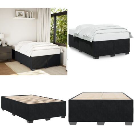 Giroletto senza Materasso Nero 120x190 cm Velluto - Materasso - Letto