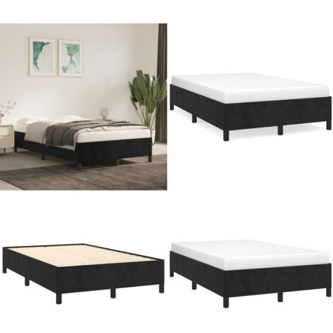 Giroletto senza Materasso Nero 120x190 cm Velluto - Materasso per letto - Letto in velluto
