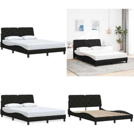 Giroletto senza Materasso Nero 120x200 cm Tessuto - Materasso per letto - Testiera per letto