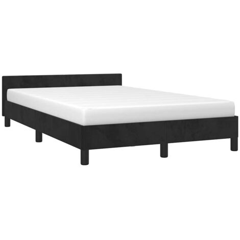 Giroletto senza Materasso Nero 120x200 cm Velluto vidaXL