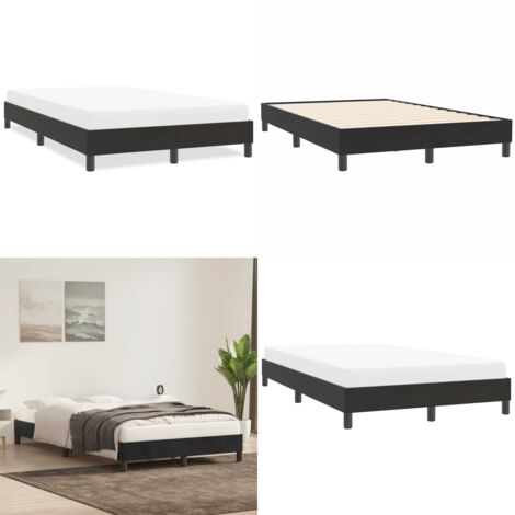 Giroletto senza Materasso Nero 120x210 cm Velluto - Letto con base a doghe - Letto in velluto
