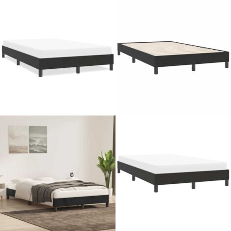Giroletto senza Materasso Nero 120x220 cm Velluto - Letto in velluto - Letto con base a doghe