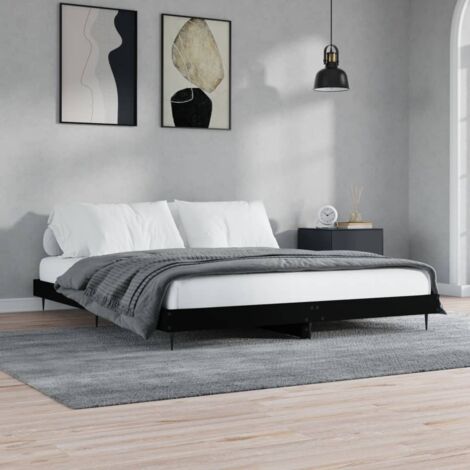 Giroletto senza Materasso Nero 180x200 cm in Legno Multistrato vidaXL