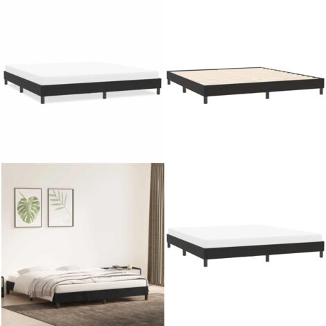 Giroletto senza Materasso Nero 200x220 cm in Velluto - Letto con base a doghe - Letto senza materasso