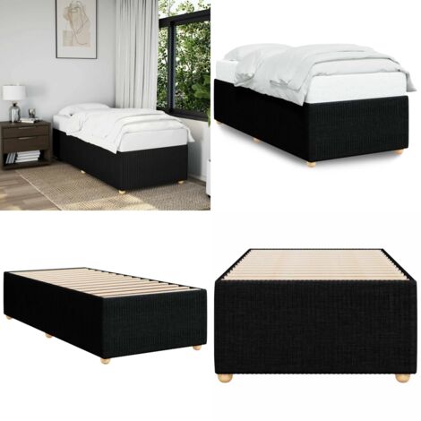 Giroletto senza Materasso Nero 80x200 cm Tessuto - Materasso per letto - Letto con doghe