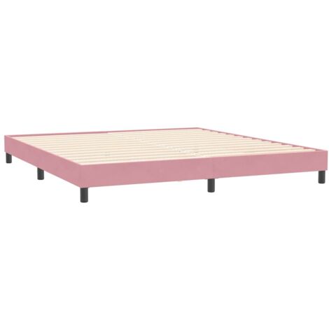 Giroletto senza Materasso Rosa 200x220 cm Velluto vidaXL
