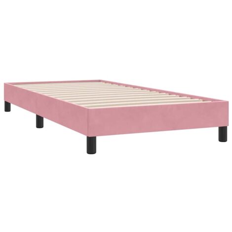 Giroletto senza Materasso Rosa 90x210 cm in Velluto vidaXL