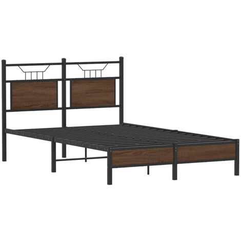 Giroletto senza Materasso Rovere Marrone 120x190 cm Truciolato vidaXL