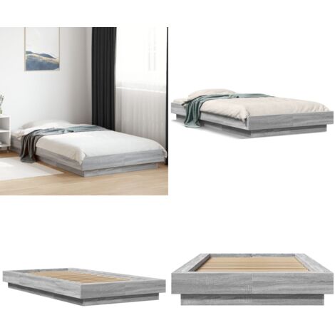 Giroletto senza Materasso Rovere Sonoma 90x190 cm - Letto con doghe - Letto in legno