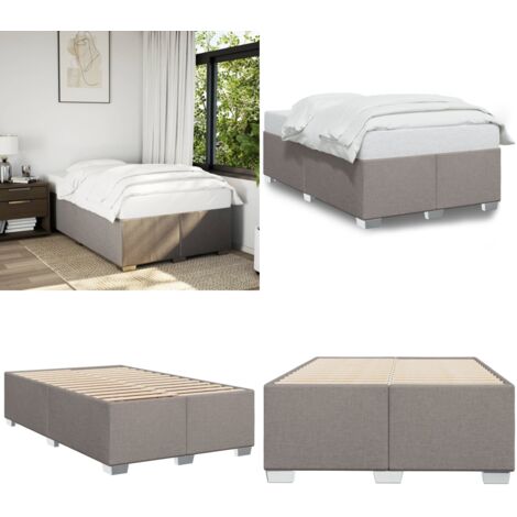 Giroletto senza Materasso Tortora 120x200 cm Tessuto - Letto con doghe - Materasso per letto