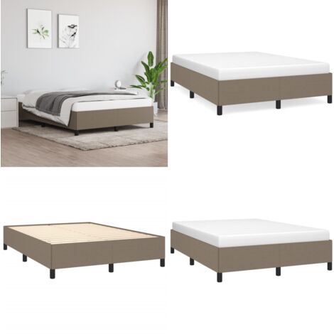 Giroletto senza Materasso Tortora 140x190 cm in Tessuto - Letto con doghe - Materasso per camera da letto