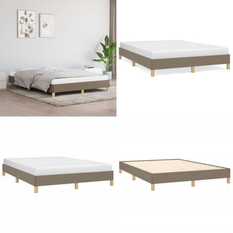 Giroletto senza Materasso Tortora 140x200 cm in Tessuto - Letto con doghe - Materasso per letto
