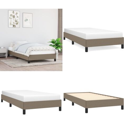 Giroletto senza Materasso Tortora 80x200 cm Tessuto - Letto con doghe - Materasso per letto