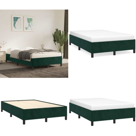 Giroletto senza Materasso Verde Scuro 120x190 cm Velluto - Materasso giroletto - Letto con giroletto