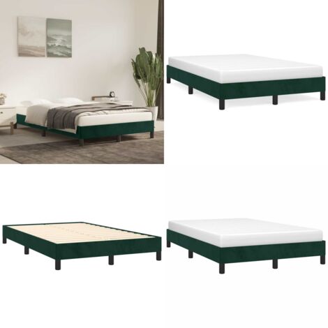 Giroletto senza Materasso Verde Scuro 120x190 cm Velluto - Materasso giroletto - Letto con giroletto