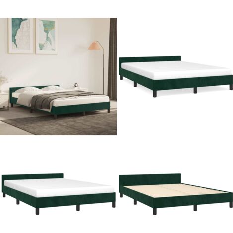 Giroletto senza Materasso Verde Scuro 140x200 cm in Velluto - Materasso - Letto