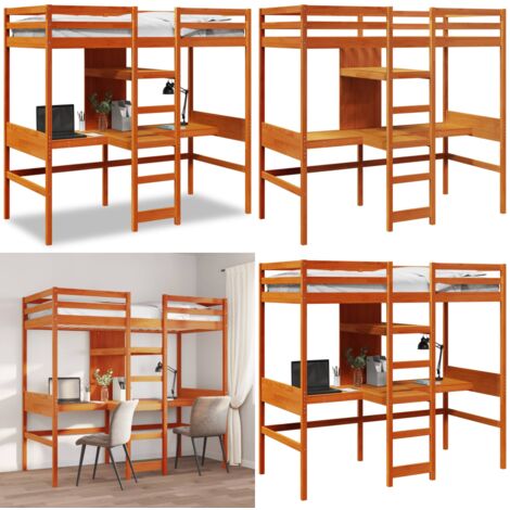 Giroletto Soppalco Scrivanie Ripiani Marrone Cera 90x200cm Pino - Scrivania - Ripiano