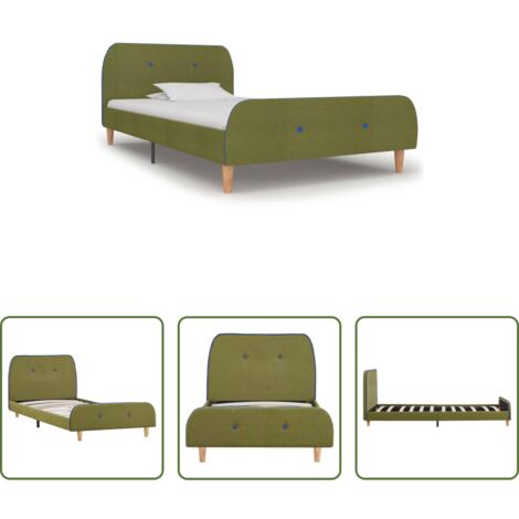 Giroletto verde -  Giroletto senza Materasso Verde in Tessuto 90x200 cm