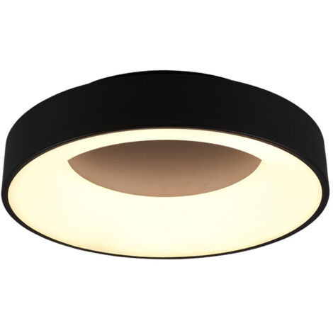 Girona Led Plafón 27w Regulable Negro Ø45 cm Trio Lighting