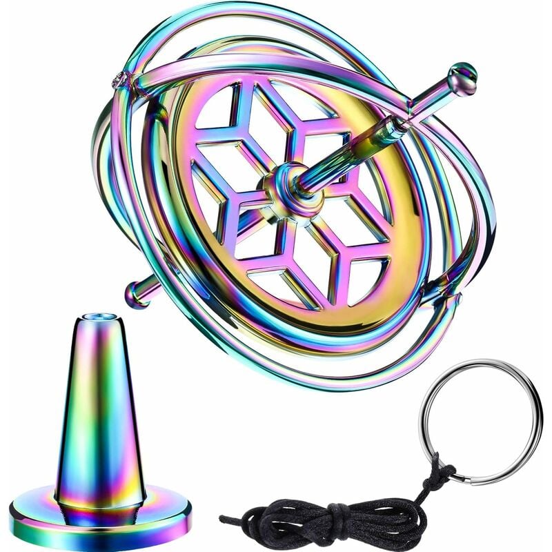

Abcrital - Giroscopio estándar Anti-Gravedad Metal Spinning Top Gyroscope Balance Toy Regalo educativo colorido