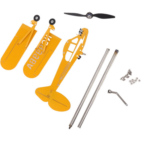 Girouette Avion Piper Cub 3D en Métal pour Jardin, Décoration Extérieure et Indicateur de Direction du Vent