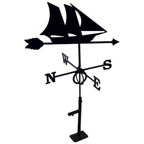 Girouette Bateau Grand Modèle + Support Universel
