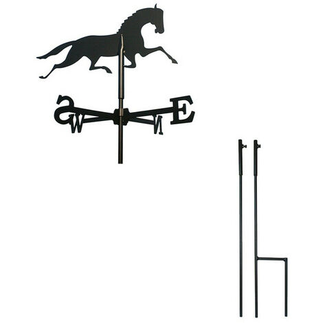 Girouette Cheval petit modèle + Mât à planter