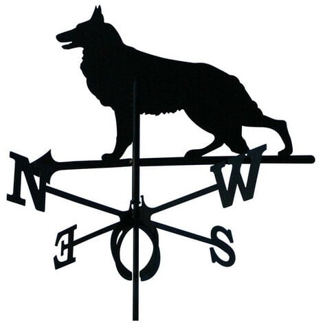 Girouette Chien en fer forgé grand modèle