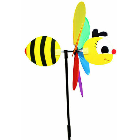 Girouette coléoptère abeille moulin à vent en tissu tridimensionnel à six couleurs résistance aux UV et aux intempéries