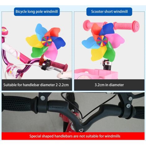 Girouette colorée pour guidon de vélo enfant - Accessoire ludique pour cyclisme et trottinette
