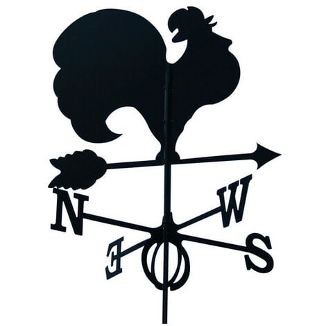 Girouette coq en fer forgé grand modèle