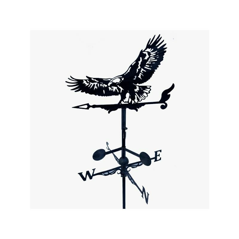 Hamea Home - Girouette de toit graphique modèle Aigle avec support universel