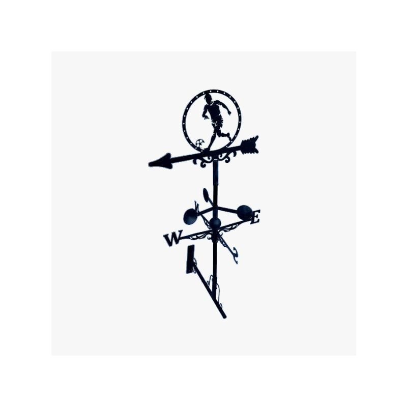 QEM - Girouette de toit style flèche modèle Footballeur avec support universel