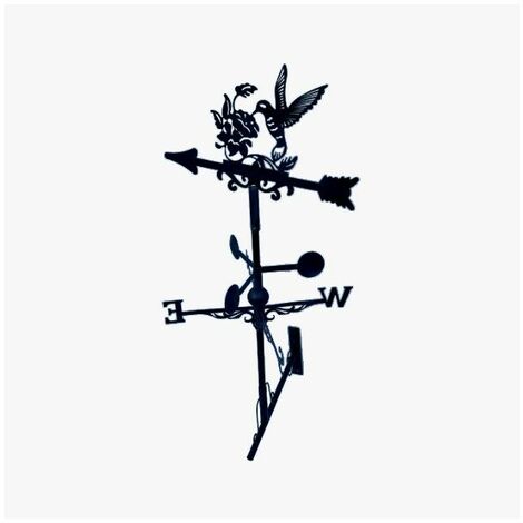 Girouette de toit style flèche modèle Colibri avec support universel