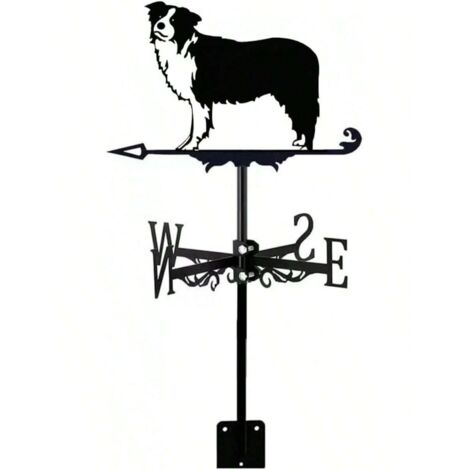 Girouette décorative Border Collie pour toit de ferme, décoration intérieure et extérieure