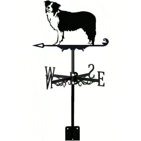 Girouette décorative Border Collie pour toit de ferme, décoration intérieure et extérieure